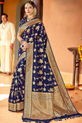 Banarasi Saree Midnight Blue Banarasi Saree saree online