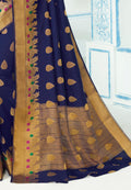 Banarasi Saree Midnight Blue Zari Woven Banarasi Saree saree online