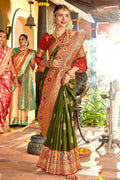 Banarasi Saree Moss Green Banarasi Saree saree online
