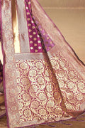 Banarasi Saree Mulberry Purple Printed Banarasi Saree saree online
