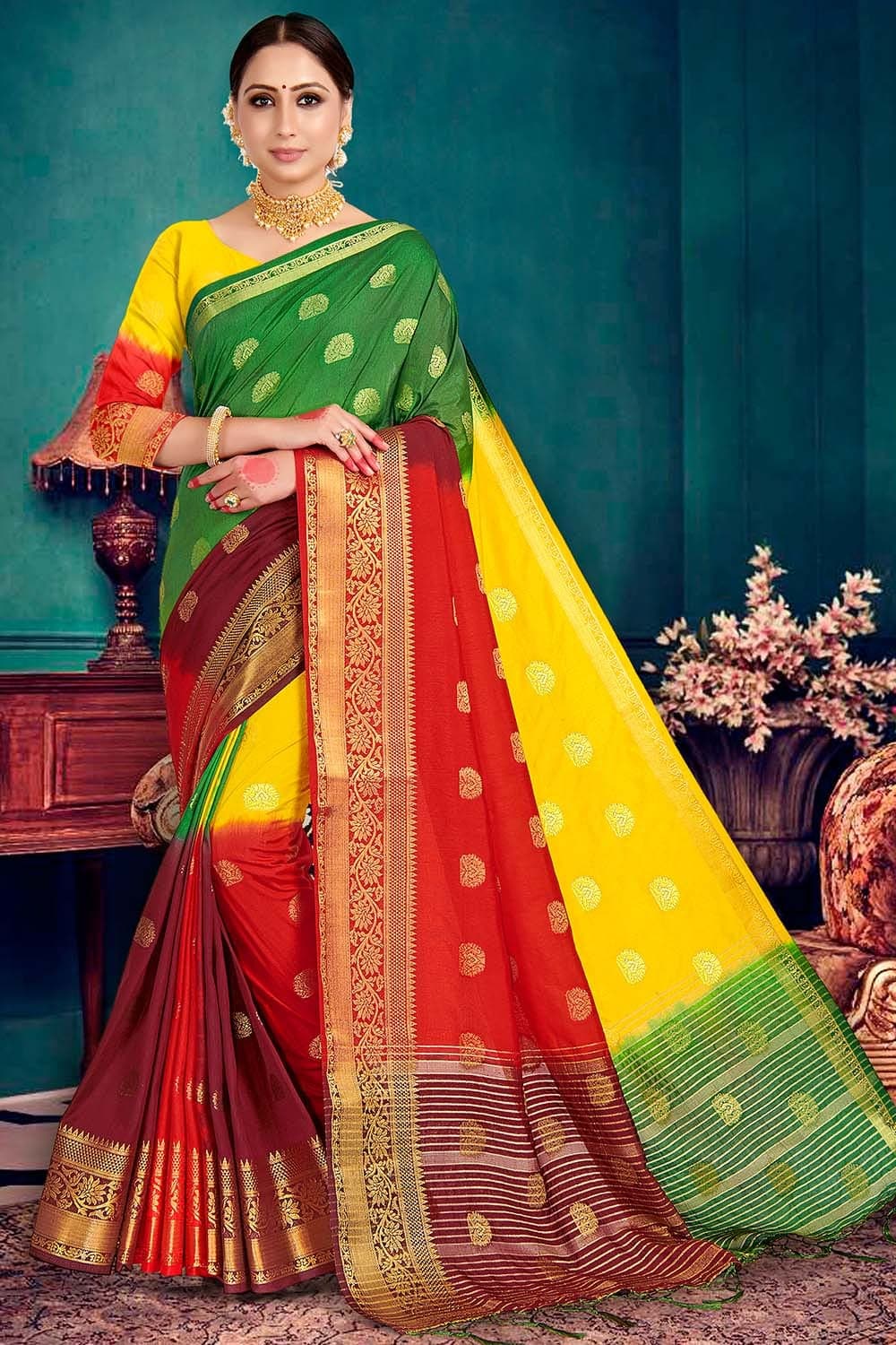 Banarasi Saree Multicolour Banarasi Saree saree online