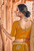 Banarasi Saree Mustard Yellow Zari Woven Banarasi Saree saree online