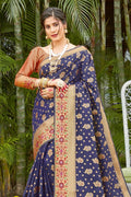 Banarasi Saree Navy Blue Banarasi Saree saree online