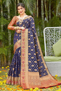 Banarasi Saree Navy Blue Banarasi Saree saree online