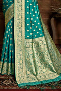 Banarasi Saree Ocean Blue Banarasi Saree saree online