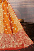 Banarasi Saree Ochre Orange Zari Butta Saree saree online