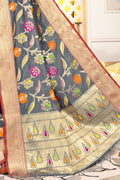 Olive Green Banarasi Cotton Saree