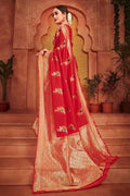 Banarasi Saree Persian Red Banarasi Saree saree online