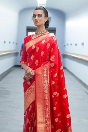 Red Banarasi Saree – Karagiri