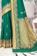 Banarasi Saree Pine Green Zari Motif Banarasi Saree saree online