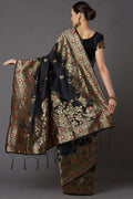 Banarasi Saree Pitch Black Banarasi Saree saree online
