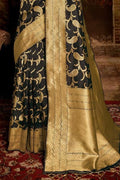 Banarasi Saree Pitch Black Banarasi Saree saree online
