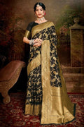 Banarasi Saree Pitch Black Banarasi Saree saree online