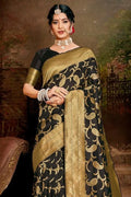 Banarasi Saree Pitch Black Banarasi Saree saree online