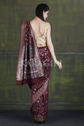 Banarasi Saree Plum Purple Intricate Jaal Woven Banarasi Saree saree online