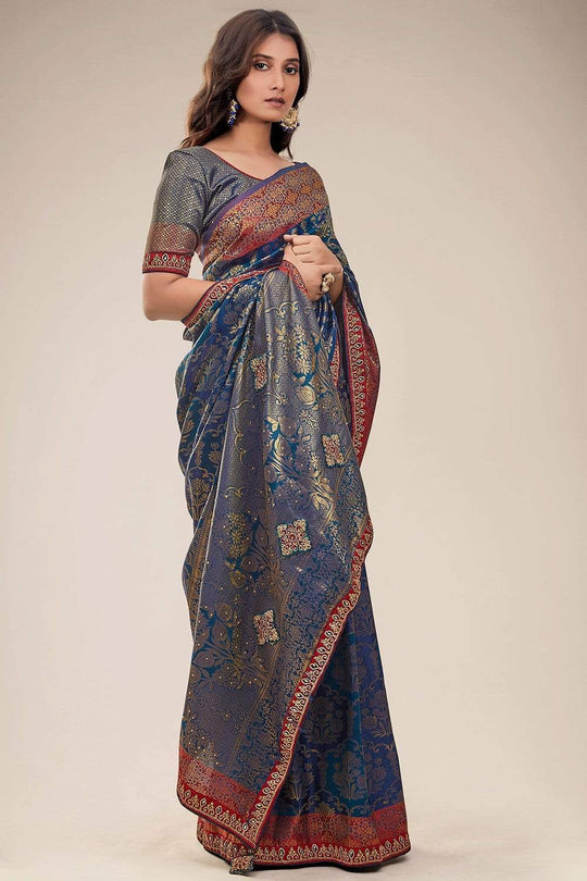 zari banarasi tanchoi saree
