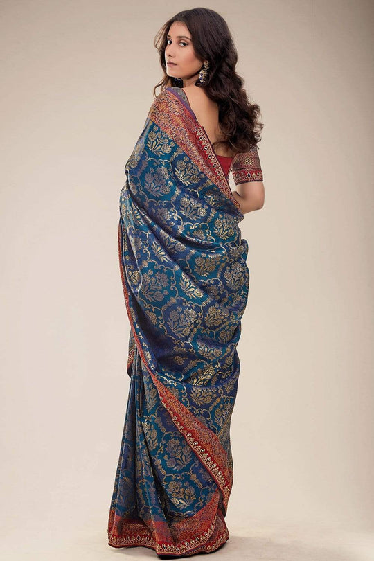BLUE tanchoi banarasi saree
