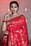 Banarasi Saree Raspberry Red Banarasi Saree saree online