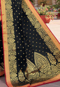 Banarasi Saree Raven Black Zari Woven Banarasi Saree saree online