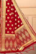 Red And Yellow Banarasi Saree