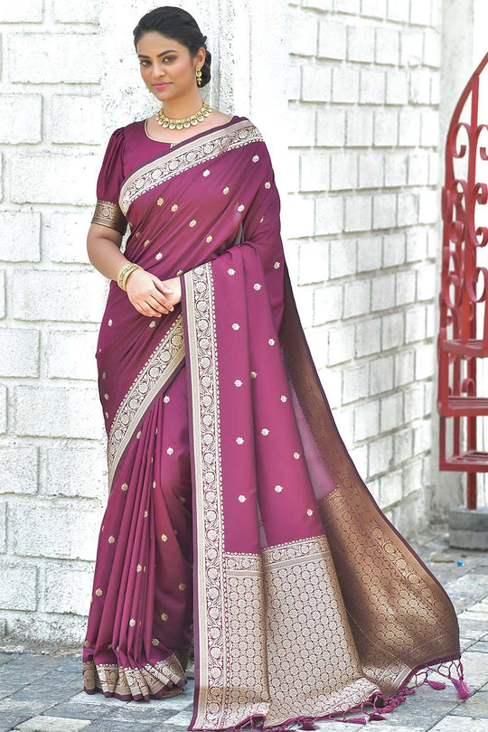 red banarasi silk saree