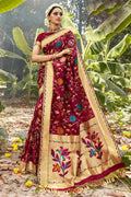 Banarasi Saree Reddish Brown Banarasi Saree saree online