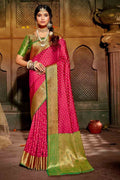 Banarasi Saree Rose Pink Zari Woven Banarasi Saree saree online