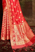 Banarasi Saree Rose Red Banarasi Saree saree online