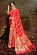 Banarasi Saree Rose Red Banarasi Saree saree online