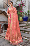 pink banarasi saree