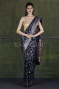 Banarasi Saree Royal Blue Intricate Jaal Woven Banarasi Saree saree online