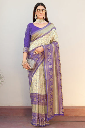 Royal Purple Banarasi Saree