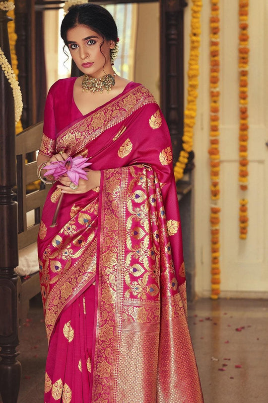 Buy pink silk saree online