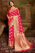 Banarasi Saree Ruby Red Banarasi Saree saree online