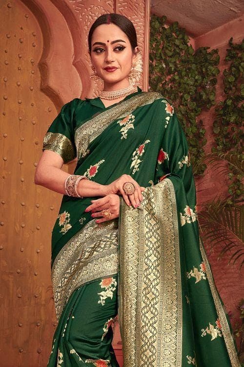 Banarasi Saree Sacramento Green Banarasi Saree saree online