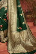Banarasi Saree Sacramento Green Banarasi Saree saree online
