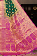 Sacramento Green Zari Butta Banarasi Saree