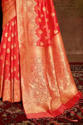 Banarasi Saree Scarlet Red Banarasi Saree saree online