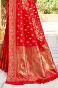 Banarasi Saree Scarlet Red Banarasi Saree saree online