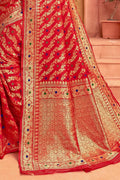 Banarasi Saree Scarlet Red Heavy Zari Woven Banarasi Saree saree online