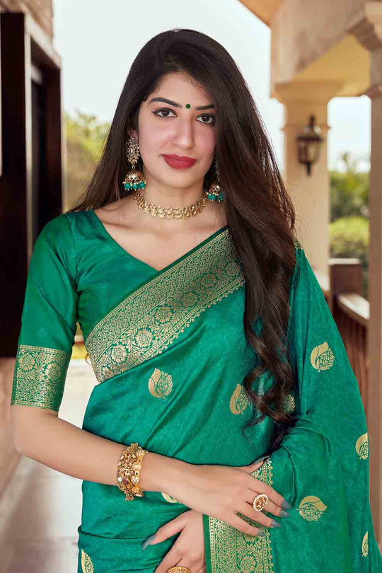 Sea Green Banarasi Saree