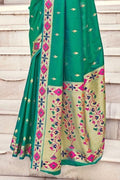 green banarasi saree online 