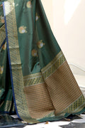 Sea Green Zari Woven Banarasi Saree