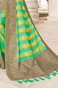 Buy Shades of green banarasi saree online at best price - Karagiri