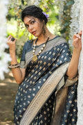 Banarasi Saree Shadow Grey Banarasi Butti Saree saree online