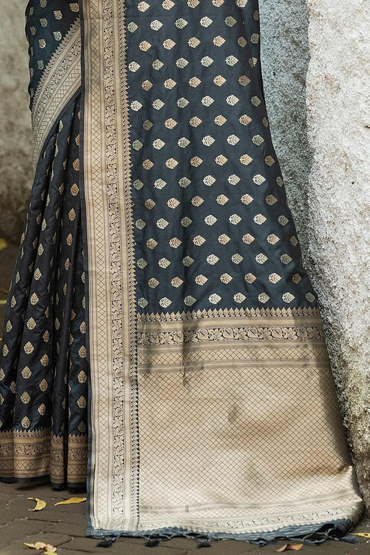 Banarasi Saree Shadow Grey Banarasi Butti Saree saree online