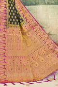 Shadow Grey Zari Butta Banarasi Saree