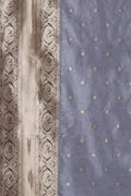 Banarasi Saree Slate Grey Small Butta Woven Banarasi Saree saree online