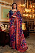 Space Blue Banarasi Saree