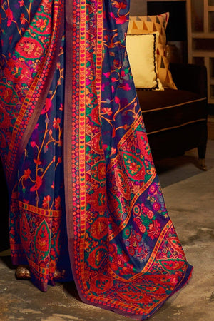 Space Blue Banarasi Saree